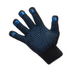 перчатки трикотажные 10 класс 5-ти нитка с ПВХ - 132 текс, черный (мин.риски) 