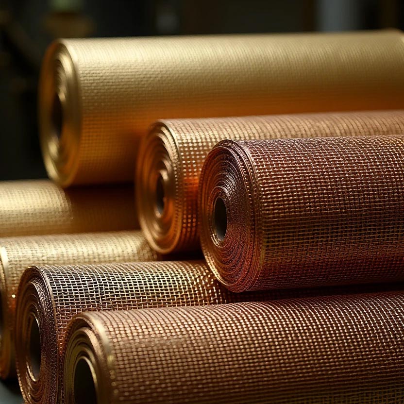 Рулоны сеток из цветных металлов