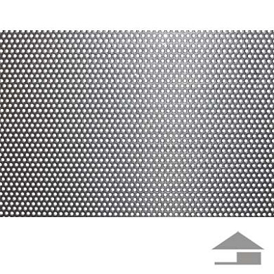 лист перфорированный стальной с круглыми отверстиями Rv (1) 2-4 1000*2000*1 мм нержавеющи AISI 304