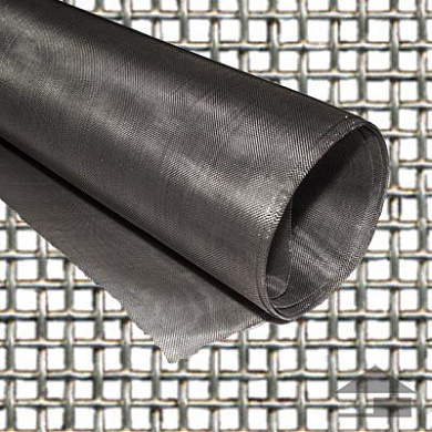 Сито плетеное с квадратной ячейкой 6,5х6,5х1,6-2570х890 мм нерж. в картах с фальцами AISI 304, м²