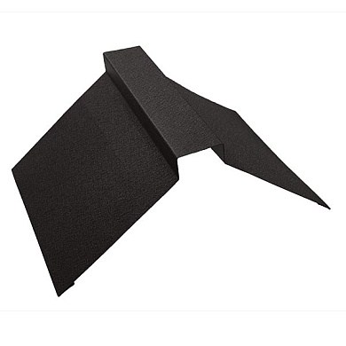 Планка конька плоского ПКП-1 150х40х150-045 RAL8019 Пл Мат