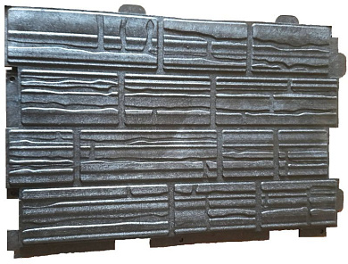 Плитка цокольная Композитпласт полимерно-резиновая 600х400 мм, чёрный камень